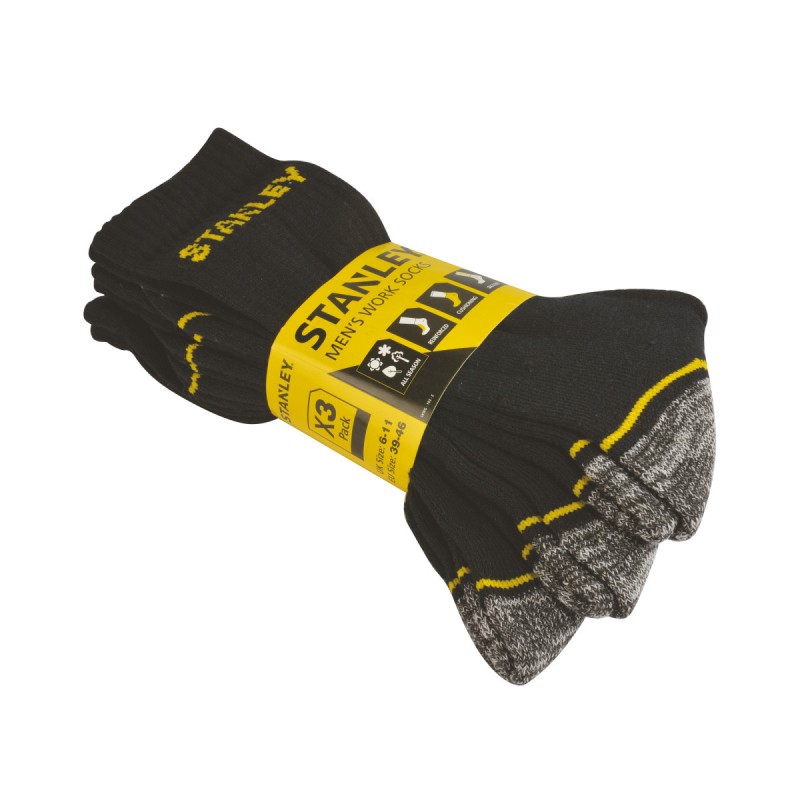 Chaussettes travail Stanley en lot de 3 chaussures-pro